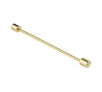 Qianly Men Collars Bar Pin Shirts Tie Pin Cylinder Shape Tie Pins Stylish Cravat Clip Clasp for Wedding Casual Outing Dinner Party, Gold