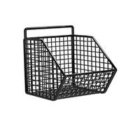 Qianly Metal Hanging Fruit Basket for Kitchen Wall, Onion Storage Wall Baskets, Vegetables Veggie Produce Holder for Organizing, Single Grid