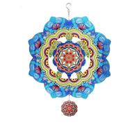Qianly Metal Wind Rotating Wind Decor with Hook 360 Degree Hanging Ornament for Patio, style to 4
