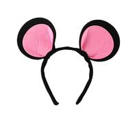 Qianly Mice Ears Headband Hair Accessories Hair Hoop for Prom Masquerade Stage Show, Black