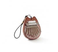 Qianly Mini Thumb Piano Easy to Learn 8 Key Thumb Piano Pre-Tuned Small Instruments with Lanyard for Beginners, Kids, Travel, Classroom, Cat Shape, 8-Tone, Wooden Material