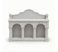 Qianly Miniature Dollhouse Shelf Realistic Dollhouse European column frame with Arches Compact Miniature Architectural Display for Collectors, Marble Look Arch Shelf