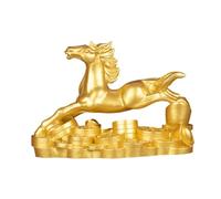 Qianly Modern Feng Shui Horse Year Ornament Rich Horse Statue for Desk Restaurant, A