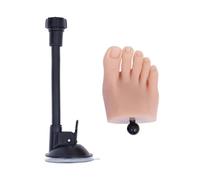 Qianly Nail Practice Foot Mannequin Realistic Artificial Foot Stand Model Flexible Beauty Tool for Training Class , 1 Right Foot