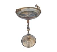 Qianly Outdoor Metal Bird Feeder for Garden Use, Large Capacity for Bird Lovers, Brass