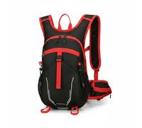 Qianly Outdoor Rucksack Hiking Backpack Daypack Travel Pack Shoulder Bag Polyester Straps Lightweight 25L Suitable for men women commuting biking short trips day hikes, Red, Red