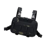 Qianly Outdoor Sports Chest Bag Breathable Portable Smooth Zipper, Utility Backpack, Large Capacity for Adventures Outdoor Climbing, Black Camo