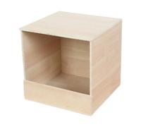 Qianly Parakeet Nesting Box Wood Breeding Box Bird Nest Wooden Pigeon Nesting Box for Cockatiels, Large