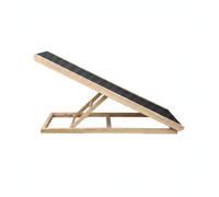 Qianly Pet Ramp with Anti-Slip Surface Sturdy Adjustable Dog Ramp Space-Saving Dogs, Champagne, Large