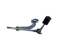 Qianly plate Extended Arm with Clamp Chrome plate Arm with Clamp Curved Hardware for Percussionists, Stages, Cymbal Arm Two-section Rod Short