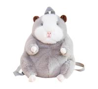Qianly Plush Guinea Pig Backpack Fashion Shoulder Bag for Girls Photo Prop Traveling, Grey
