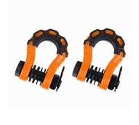 Qianly Portable Bow Shackle Secure Threaded Pin, Recovery Shackle, Reliable, Shackles, for Towing, Orange