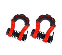 Qianly Portable Bow Shackle Secure Threaded Pin, Recovery Shackle, Reliable, Shackles, for Towing, Red