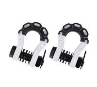 Qianly Portable Bow Shackle Secure Threaded Pin, Recovery Shackle, Reliable, Shackles, for Towing, White
