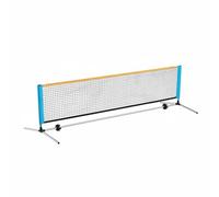 Qianly Portable Tennis Net Frame Foldable Height Adjustable Net Frame Quick Setup Sports Gear for Children, Training, 4.1 Meters, Stainless Steel, Height Adjustable, With Net, ABS Connectors