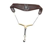 Qianly Professional Sax PU Leather Strap for Alto And Tenor Saxophones, Brown