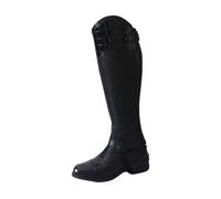 Qianly PU Leather Half Equestrian Leg Guards Comfortable Half Equestrian Leg Guards Elastic Panel Riding Legs Guard for Adults, Kids, Cs, Child