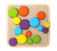 Qianly Rotating Gear Block Set Mechanical Concepts Interlocking Gear Building Toy Spatial Reasoning for Children Aged 3-6