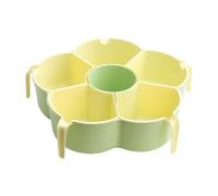 Qianly Rotating Snack Tray, Divided Serving Dish, Vegetable Platter for Outdoor Gatherings, Green