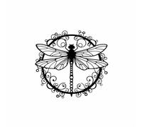 Qianly Round Dragonfly Wall Mounted Art, Lightweight Natural Design Hollow-Out Metal Wall Decor Easy to Install Modern Home Decoration for Entryway, Living Room, Bedroom, Tylt2603301a