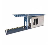 Qianly Security Booth Model Fix Guard House Miniature Easy Assembly Gatehouse Scale Model for Diorama Builders, Blue White, 1/64