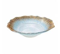 Qianly Sl lass Platter with Petal Rim, Style to 2, Small