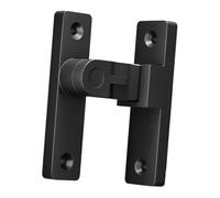Qianly Sliding Door Lock Lock Latch Zinc Alloy Easy Install Right Angle Gate Latch 90 Installation for Cabinet Apartments Screen, Black