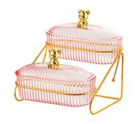 Qianly Snack Dried Fruit Dish with Lightweight Design, Multi-Layer Snack Tray with Removable Bowls, Fruit Bowl And Nut Organizer Made of PP for Living Room K, 2 Layers Style A