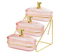 Qianly Snack Dried Fruit Dish with Lightweight Design, Multi-Layer Snack Tray with Removable Bowls, Fruit Bowl And Nut Organizer Made of PP for Living Room K, 3 Layers Style A