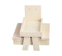 Qianly Squirrel Feeder Table Wood Bird Feeder Chipmunk Feeder Yard Garden Decoration Birds Food Container with Perch for Backyard, Wood