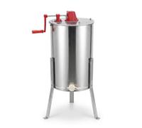 Qianly Stainless Steel Extractor Manual Easy Cleaning Rack Support for Beekeepers, Silver, 2-Frame Manual Honey Extractor With Silver Stand And Honey Outlet