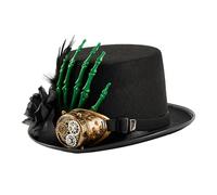 Qianly Steampunk Top Hat Unisex Costume Accessories for Festival Cosplay Carnival Party