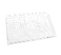 Qianly Stencil Drawing Templates in Assorted Sizes and Shapes with Scientific Ruler, 208x142mm