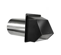 Qianly Sturdy Metal Vent Hood with Damper 6-Inch Duct Diameter, Wall Exhaust Vent Cover, guard Mesh Grille, Ventilation, for Laundry Room