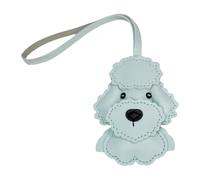 Qianly Teddy Dog Keychain Backpack Pendant Birthday Gift Lightweight Hanging Ornament Adorable Puppy Keyring for Handbag Friends, Blue