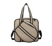 Qianly Tennis Bag Badminton Racket Bag Sports Professional Fitness Beginners Outdoor with Zipper Large Sports Handbag Racquet Tote, Brown