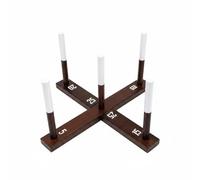 Qianly Toss Game Wooden Hoop Toss Target Handles Classic Game Printed Numbers Unique Finish Suitable for Family Gathe