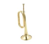Qianly Trumpet, Trumpet Prop Instrument, Musical Instrument, Musical Tool, Small Brass Bugle for Beginners, School, Adults, Children