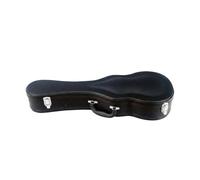 Qianly Ukulele Case Hard Wooden Frame Instrument Storage PU Leather Waterproof Shell Portable Suitable for Lessons Home Travel, 30 Inch, Black