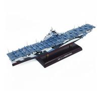 Qianly Warship Naval Ship Model Carrier Miniature Scale Model Alloy Glue Build Finished Display Piece With Island, CV-14 USS Ticonderoga Aircraft Carrier Model