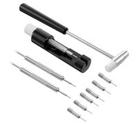 Qianly Watch Link Removal Kit with Hammers,Professional,Resizing,Bracelet Adjustment Adjuster Replacement Watch Band Tool Remover