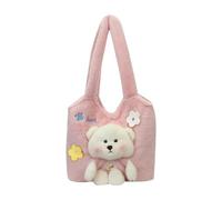 Qianly Women's Shoulder Bag, Funny Lightweight Hobo Bag, Tote Bag for Commuting, Pink