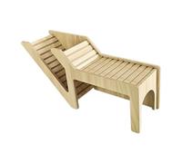 Qianly Wooden Hamster House Washable Hamster Hideaway Exploring Toy Wood Small Animal Hideout Hut Play Toy for Chinchilla Rat, Style A