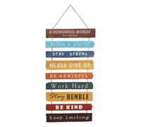 Qianly Wooden Hanging Sign, Inspirational Wall Art Decor, Easy Installation, Wall