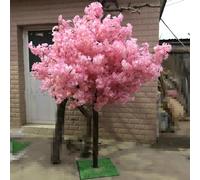 QIANMEI Artificial Silk Cherry Blossom Tree, Handmade Wishing Tree For DIY Wedding Decor Large Decor Plants, Japanese Inspired Living Party Decoration(2.5x2m/8.2x6.6ft)