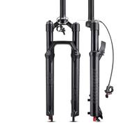 QIANMEI Bike forks Mountain Bike Front Fork, 26/27.5/29", 120mm Travel, Adjustable Damping Suspension Fork, Shoulder Control/Wire Control Lockout(Straight tube wire control,26/27.5'')