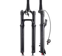 QIANMEI Bike forks Mountain Bike Front Fork, 26/27.5/29", 120mm Travel, Adjustable Damping Suspension Fork, Shoulder Control/Wire Control Lockout(Tapered tube wire control,26/27.5'')
