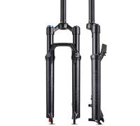 QIANMEI Bike forks Mountain Bike Front Fork, 26/27.5/29", 120mm Travel, Adjustable Damping Suspension Fork, Shoulder Control/Wire Control Lockout(Straight tube shoulder control,26/27.5'')