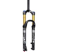 QIANMEI Bike forks Mountain Bike Suspension Front Fork Air Fork, 140mm Travel, Aluminum-magnesium Alloy, Shoulder/wire Control, Damping And Rebound Adjustment(Straight tube/shoulder control,29in)