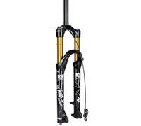 QIANMEI Bike forks Mountain Bike Suspension Front Fork Air Fork, 140mm Travel, Aluminum-magnesium Alloy, Shoulder/wire Control, Damping And Rebound Adjustment(Straight tube/wire control,29in)